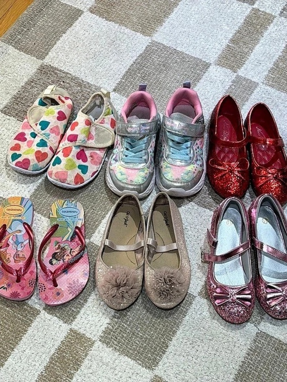 Size 11 gently uses Kids' Shoe Lot Pink & Red